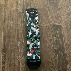 Stance Men’s Tropical Parrot Crew Socks - Black